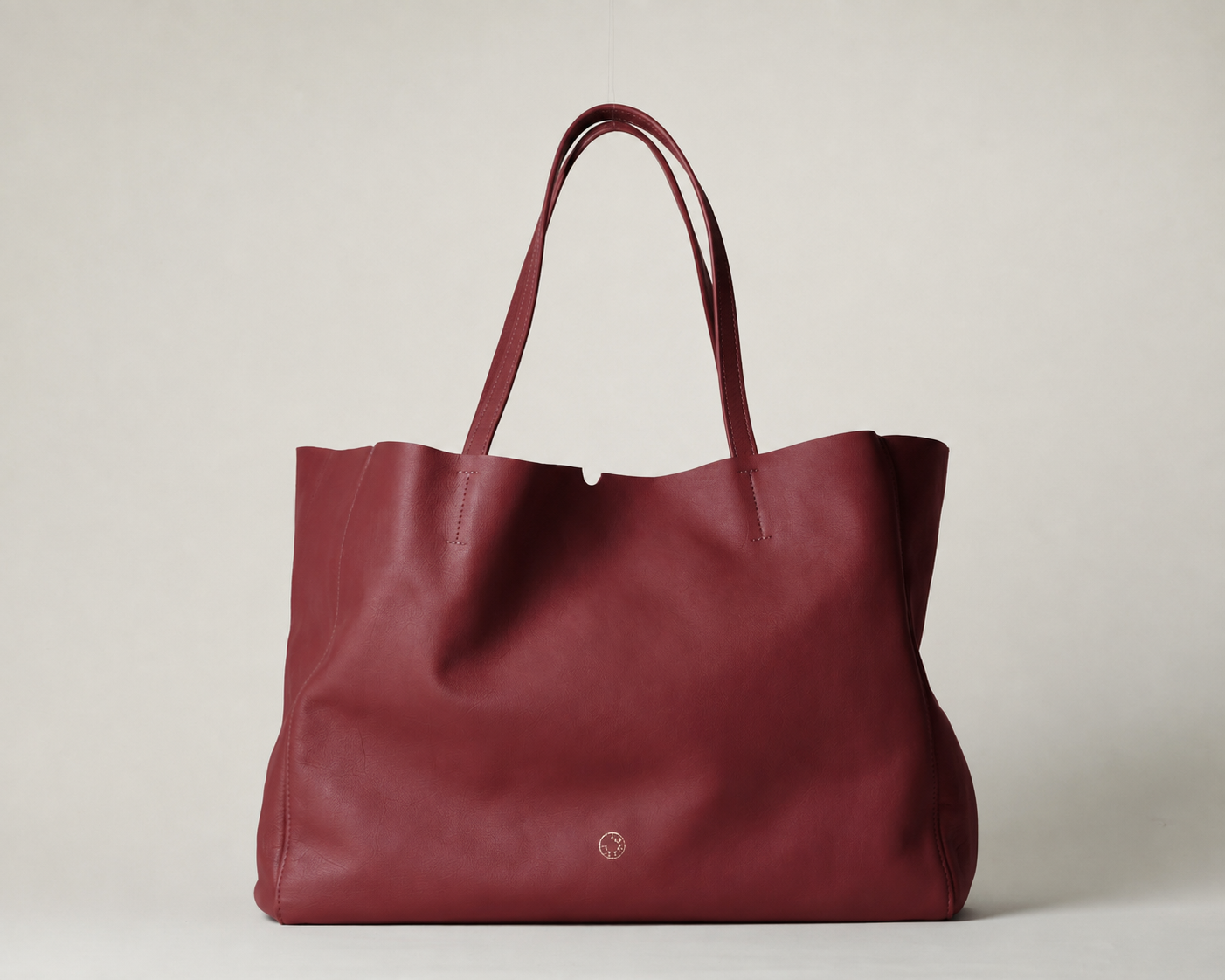 Cabas SOIE DE CUIR LIE DE VIN - sur commande