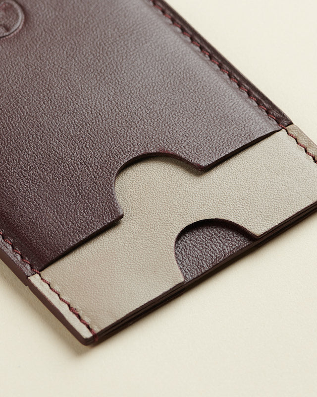 Porte-cartes Lie de vin Taupe