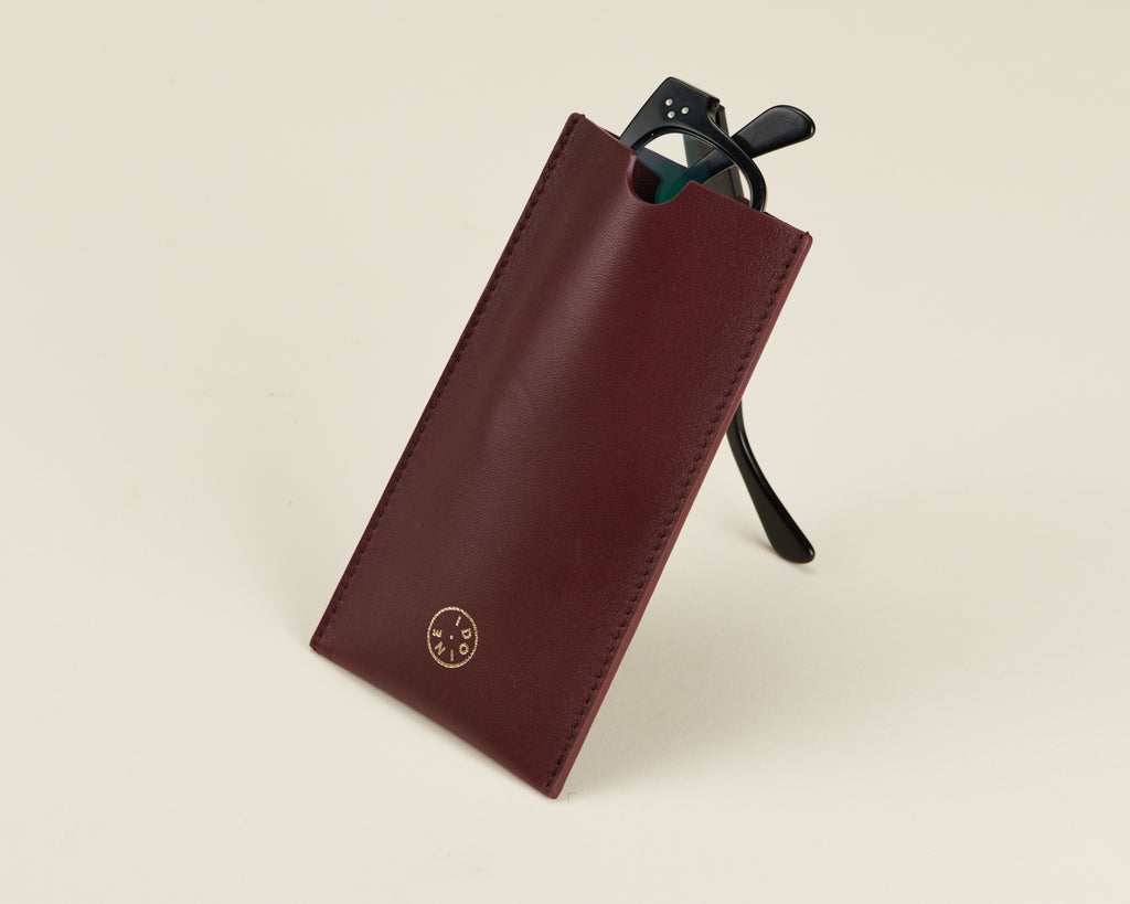 Etui à lunettes Lie de vin