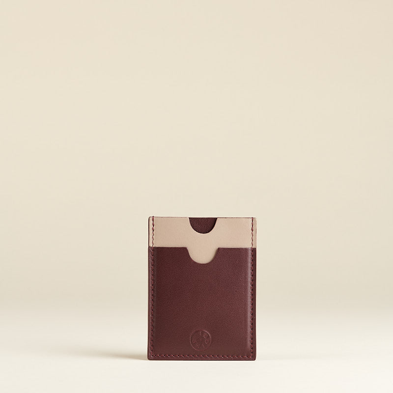 Porte-cartes Lie de vin Taupe